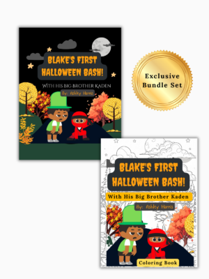 blake's first halloween bash! bundle: storybook + coloring book