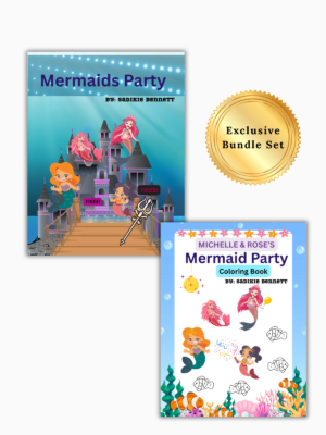 🧜‍♀️✨ michelle and rose’s mermaid party bundle – story + coloring book
