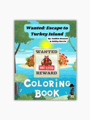 wanted: escape to turkey island coloring book